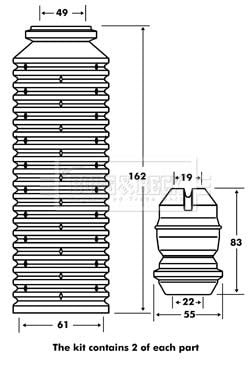 Delphi PCK53 Staubschutzsatz, Stoßdämpfer von Delphi