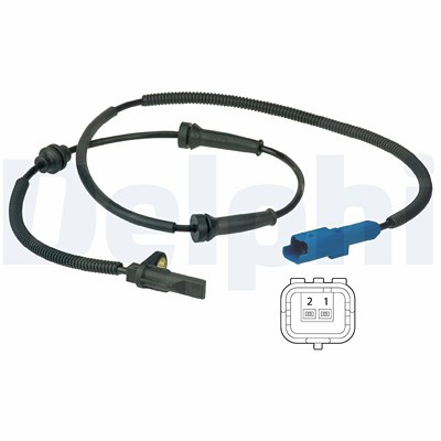 Delphi Sensor, Raddrehzahl [Hersteller-Nr. SS20390] für Citroën, Ds, Peugeot von Delphi