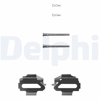 Delphi Zubehörsatz, Scheibenbremsbelag [Hersteller-Nr. LX0162] für Ford von Delphi