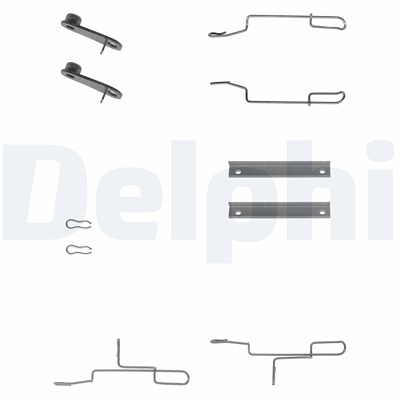 Delphi Zubehörsatz, Scheibenbremsbelag [Hersteller-Nr. LX0168] für Citroën, Peugeot von Delphi