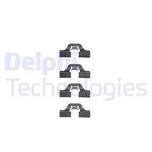 Delphi Zubehörsatz, Scheibenbremsbelag [Hersteller-Nr. LX0307] für Alfa Romeo, Audi, Autobianchi, Citroën, Fiat, Lancia, Mazda, Peugeot, Renault, Seat von Delphi