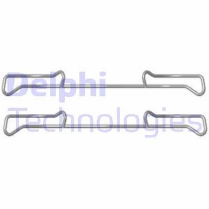 Delphi Zubehörsatz, Scheibenbremsbelag [Hersteller-Nr. LX0436] für Audi, Citroën, Peugeot, Porsche, Renault, Seat, Skoda, VW von Delphi