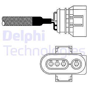 Delphi Lambdasonde [Hersteller-Nr. ES10967-12B1] für Mazda, Seat, VW von Delphi