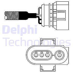 Delphi Lambdasonde [Hersteller-Nr. ES10980-12B1] für Audi, Toyota, VW von Delphi