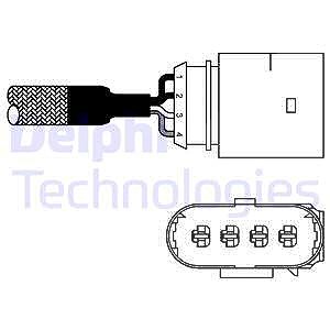 Delphi Lambdasonde [Hersteller-Nr. ES10981-12B1] für Audi, Seat, Skoda, VW von Delphi