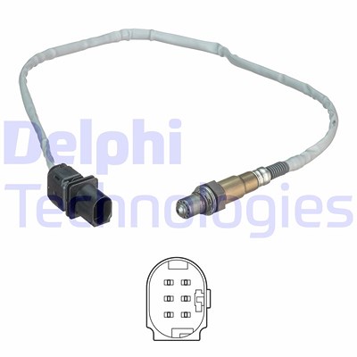 Delphi Lambdasonde [Hersteller-Nr. ES20541-12B1] für Audi, Seat, Skoda, VW von Delphi