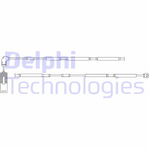 Warnkontakt, Bremsbelagverschleiß Hinterachse Delphi LZ0160 von Delphi