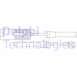 Warnkontakt, Bremsbelagverschleiß Vorderachse Delphi LZ0139 von Delphi