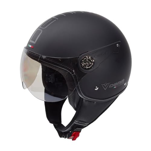 DEMM Fashion Scooter Helm – Geeignet als Scooter Moped Motor Moped Helm – Retro Scooter Helm – Erwachsene – Jethelm inkl. Inkl. Helmtasche von Demm