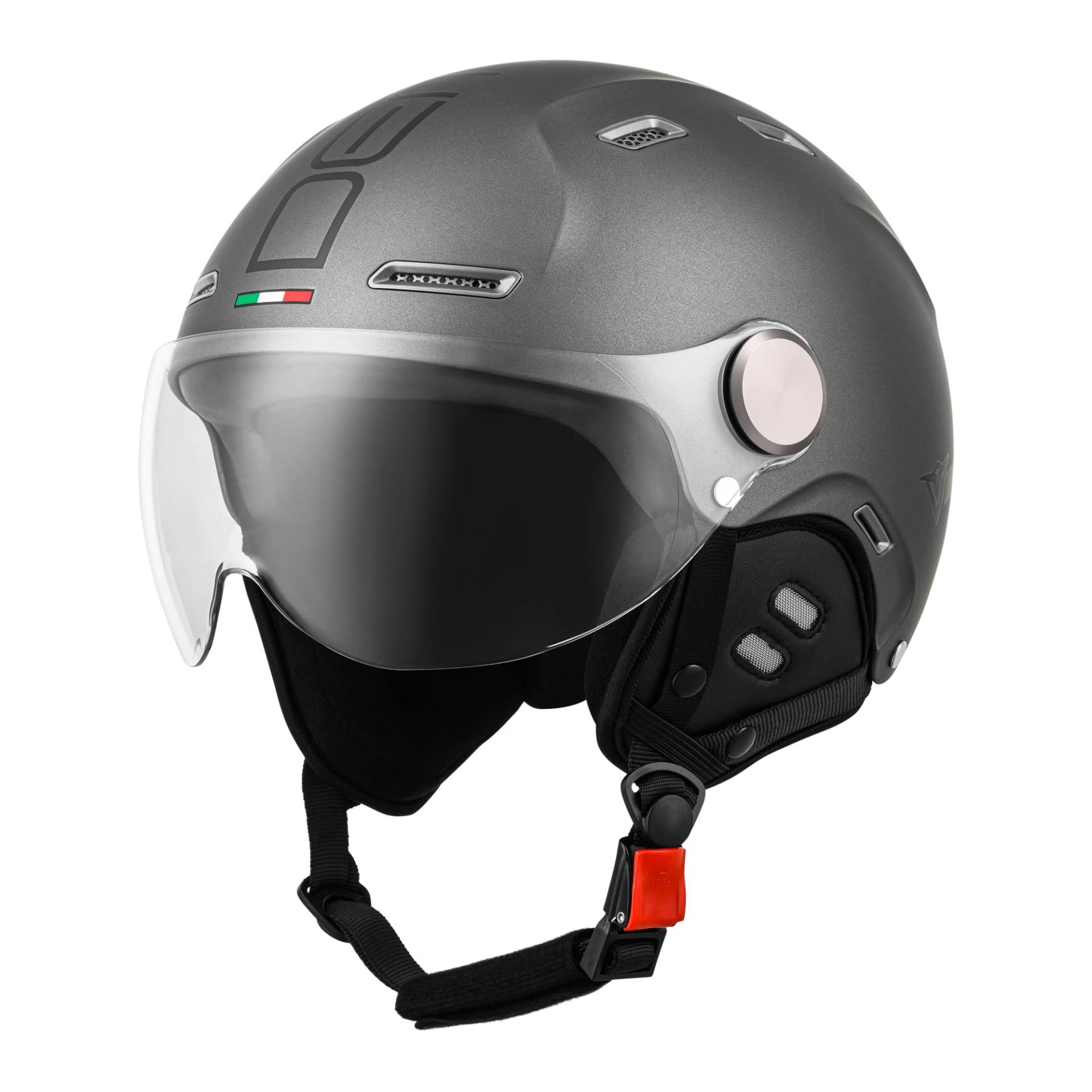 DEMM Speed-Pedelec-Helm 2 - NTA 8776 Geeignet als Fahrrad-Moped-Roller-Moped-Helm - Jethelm mit Visier - Erwachsene - Inkl. Helmtasche von Beon