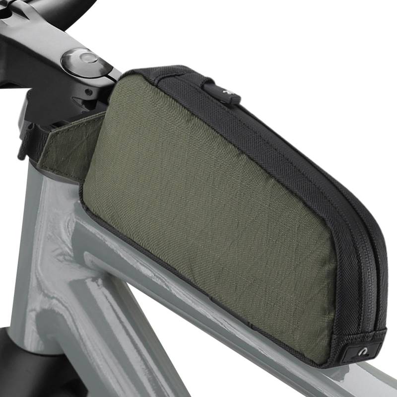 Demsyeq Fahrrad-Oberrohrtasche | Vorderrahmentasche zum Radfahren, Biker-Handyhalter-Tasche, Reißverschluss, Fahrradpackung, Aufbewahrungstasche für Handys, Geldbörsen von Demsyeq