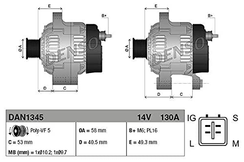 Denso Generator Lichtmaschine Dan1345 von Denso