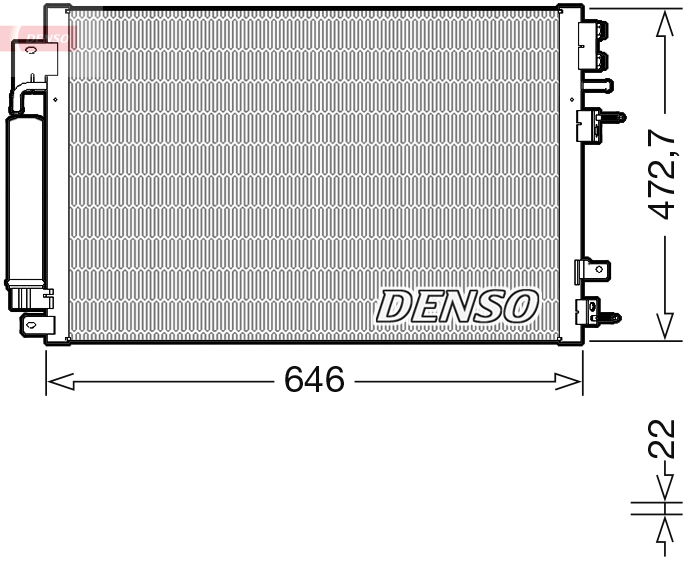 Kondensator, Klimaanlage Denso DCN13022 von Denso