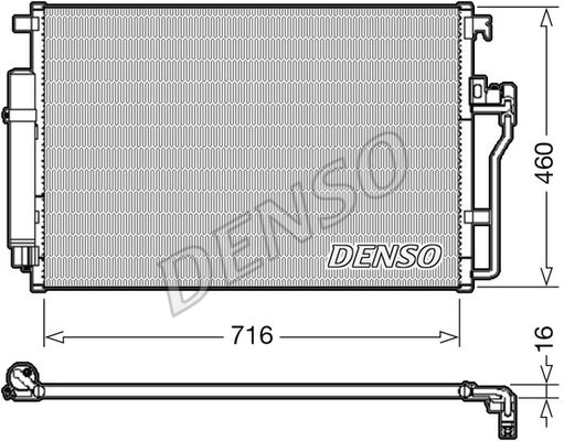 Kondensator, Klimaanlage Denso DCN17008 von Denso