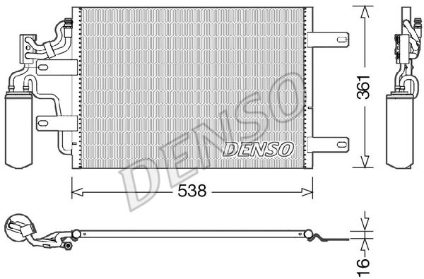 Kondensator, Klimaanlage Denso DCN20025 von Denso