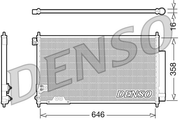 Kondensator, Klimaanlage Denso DCN40009 von Denso