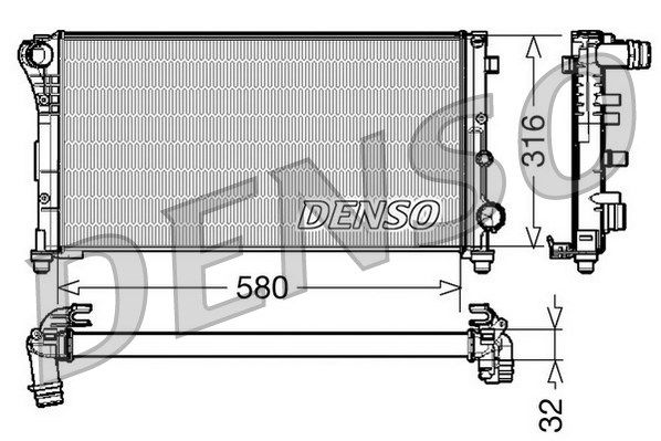 Kühler, Motorkühlung Denso DRM09084 von Denso