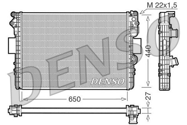 Kühler, Motorkühlung Denso DRM12002 von Denso