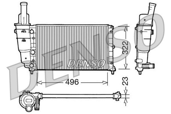 Kühler, Motorkühlung Denso DRM13003 von Denso