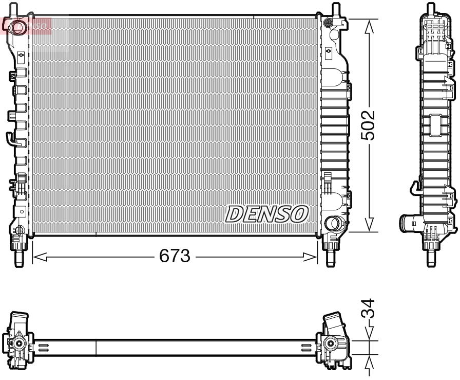 Kühler, Motorkühlung Denso DRM20125 von Denso