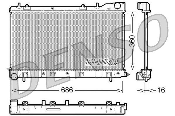 Kühler, Motorkühlung Denso DRM36004 von Denso