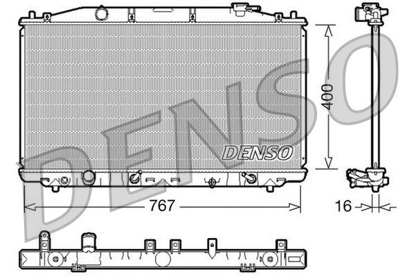 Kühler, Motorkühlung Denso DRM40025 von Denso