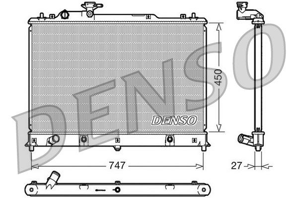 Kühler, Motorkühlung Denso DRM44025 von Denso