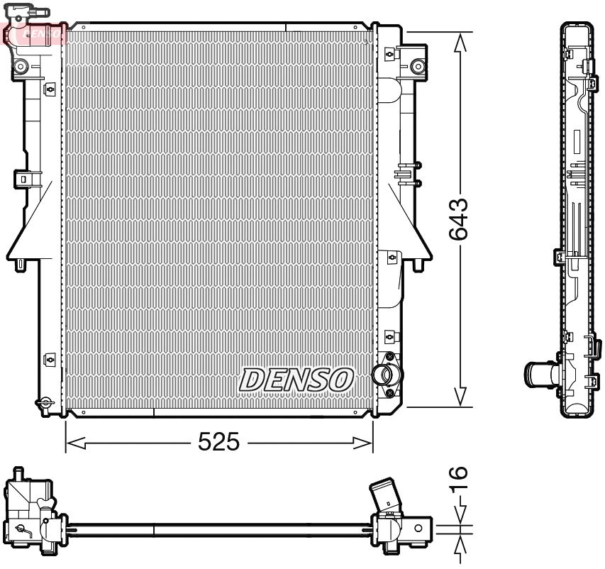 Kühler, Motorkühlung Denso DRM45054 von Denso