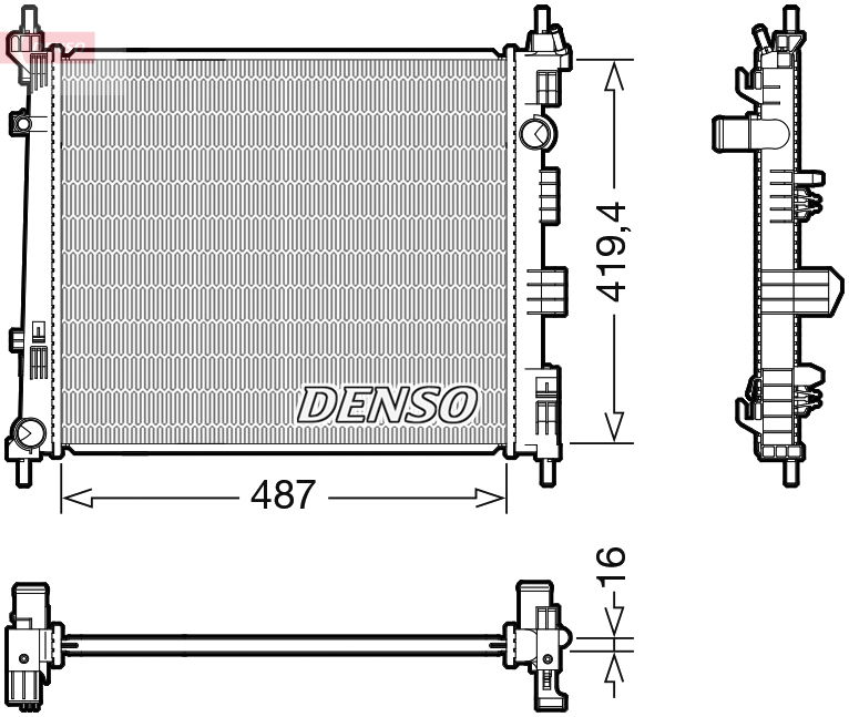 Kühler, Motorkühlung Denso DRM46069 von Denso