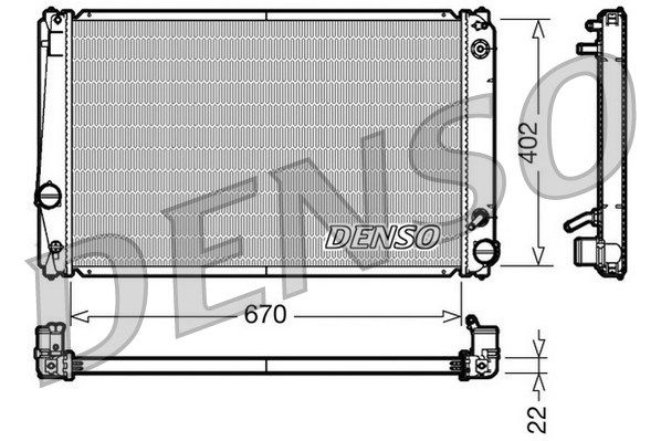 Kühler, Motorkühlung Denso DRM50052 von Denso