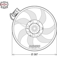 Lüfter, Motorkühlung DENSO DER20017 von Denso