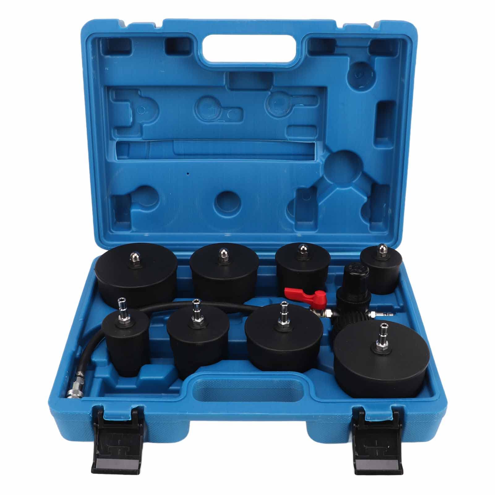 Depisuta 9-teiliges Turbo-System-Lecktest-Set, Turbo-Boost-Lecktest-Kit mit Manometer, Turbolader-Luftdruck-Boost-Lecktest-Kit, Turbo-System-Boost-Druck-Lecktest-Tester von Depisuta