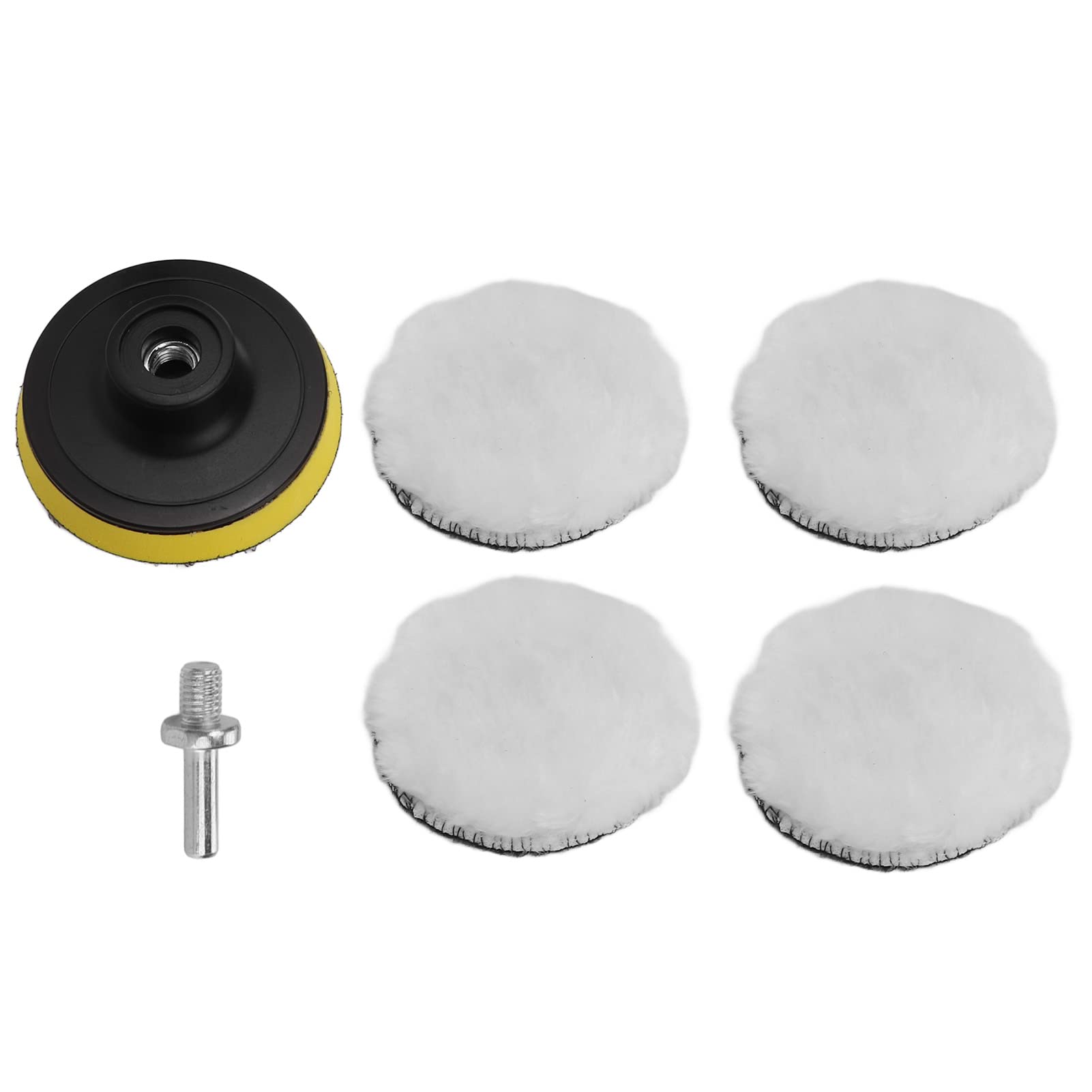 Depzenjea 6pcs 3in Wollpolierkissen Kit, Nachahmungswolle Starke Backing -Buffing -Pads mit 5/8 -Zoll -11 -Fadenadapter, Passform für Autopufferpolizierer Depzenjea 6pcs 3in Wollpolierkissen Kit, Nachahmungswolle Starke Backing -Buffing -Pads mit 5/8 -Zoll -11 -Fadenadapter, Passform für Autopufferpolizierer von Depzenjea