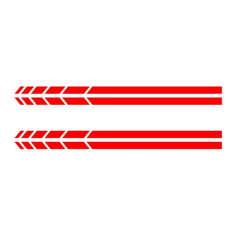 4Pcs Car Sticker Rearview Mirror Side Decal Stripe Truck Vehicle Body Decoration - Red von Derkoly