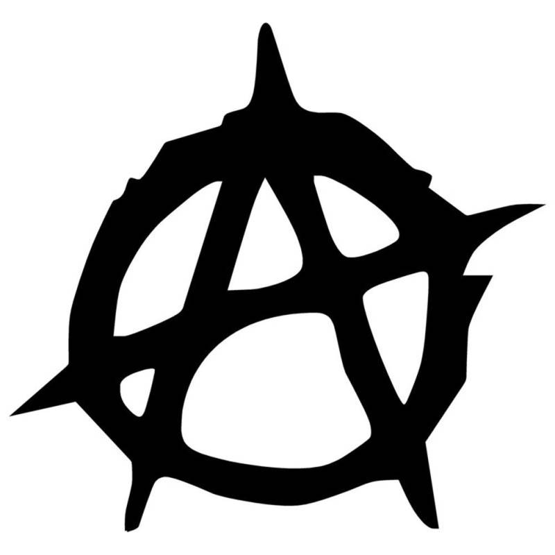 Anarchy Symbol Car-Styling Truck Body Window Decals Reflective Sticker Decor - Black von Derkoly