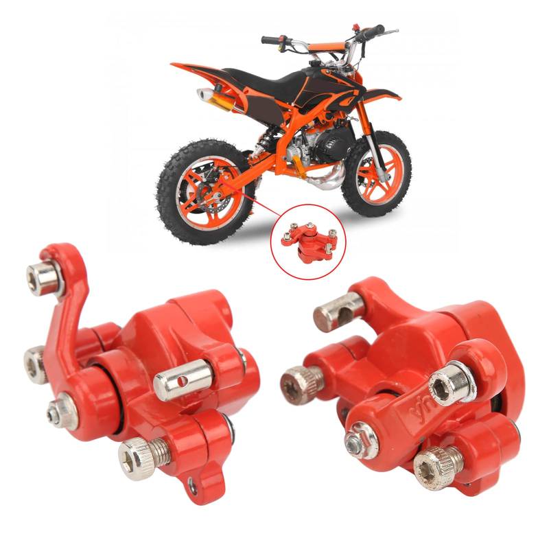 Bremssattelscheibe, 2PCS Bremssattel vorne und hinten Ersatz für 47cc 49cc 2-Takt Pocket Bike Mini Dirt Bike von Deror