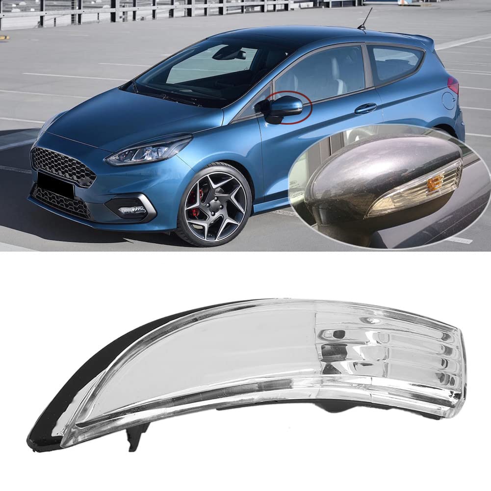 MAX-Angebote 20% - Spiegel Blinkerglas Abdeckung Außen Rückspiegel Tür Außenspiegel -Türflügelspiegel Anzeigelinse Klare Haube Passend für Fiesta MK7/MK8 2009-2017(Left) von Deror