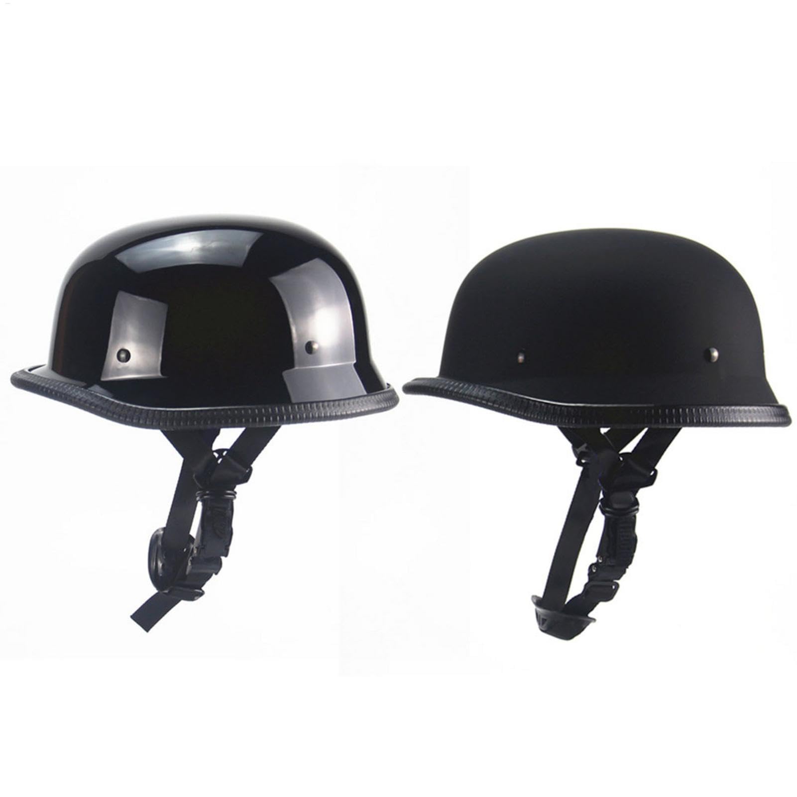 Halbhelme Motorradhelm - Halbschalenhelm Motorrad - Deutsch Helm Halboffenen Vintage - Motorradhelm Halb | Für Mopeds Cruiser Vintage Helm Schnellverschlussschnallen M-XL von Derwrtup