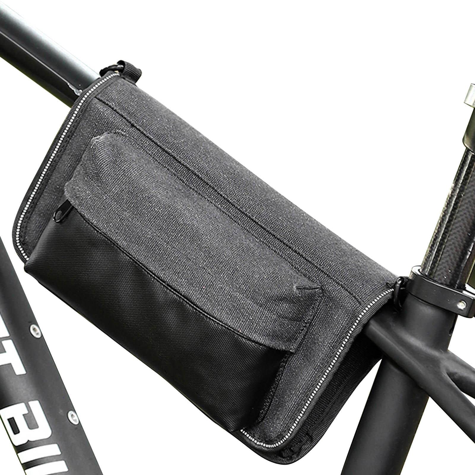 Fahrradtasche, rechteckige Fahrradtasche, Fahrradtasche unter dem Oberrohr, Fahrradtasche mit zwei Seitentaschen, Aufbewahrungstasche für Radsport von Desconocido