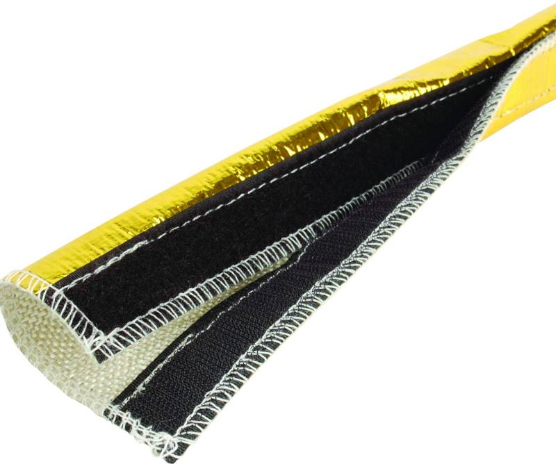 Design Engineering 010458 Heat Shroud Gold - Line Sleeving Hitzeschutz bis 426 °C (mit Klettverschluss), 1/2" - 1-1/4" Innendurchmesser. x 0,9 m von Design Engineering