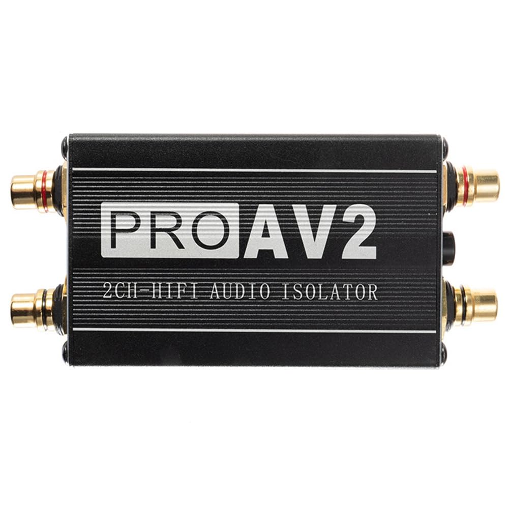 Desikixudy 1 Stück Pro AV2 2CH HiFi Audio Isolator Erdungsschleife Isolator Audio Signalreduzierer von Desikixudy