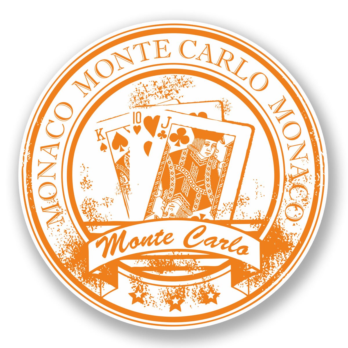 2 x 10 cm Monaco Monte Carlo Vinyl-Aufkleber Laptop Auto Reisegepäck Tag #5938 (10 cm x 10 cm) von DestinationVinyl