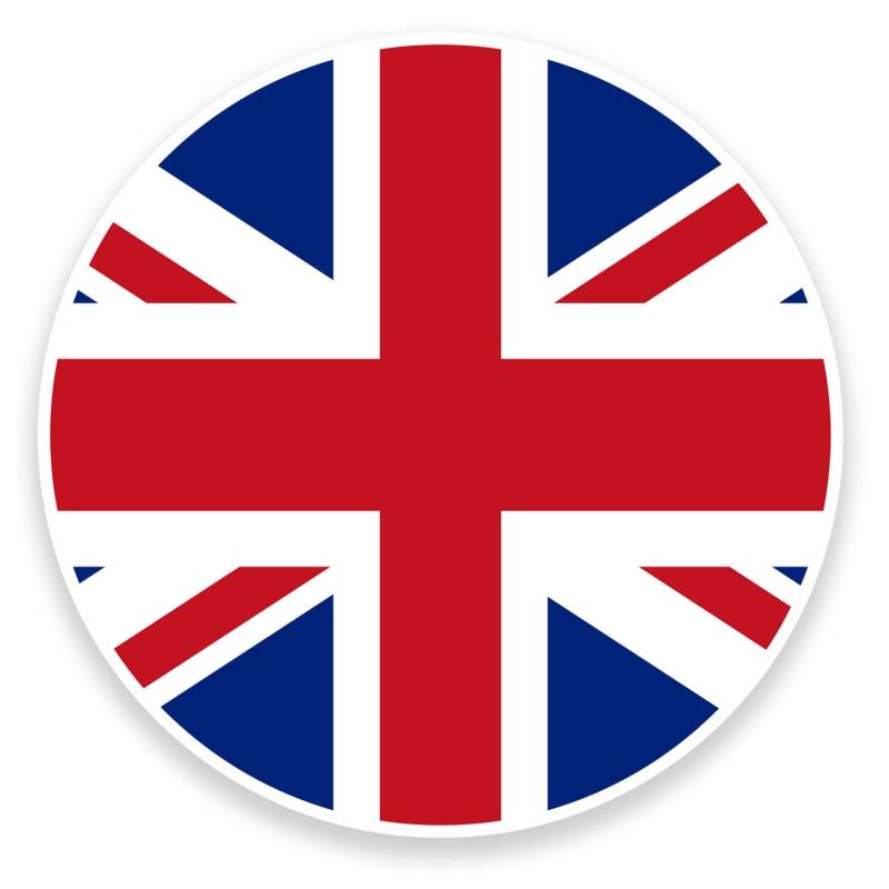 Vinyl-Aufkleber, Motiv: Union Jack, UK-Flagge, für Laptop, Auto, Gepäck, #9067, 10 cm breit x 10 cm hoch, 2 Stück von DestinationVinyl