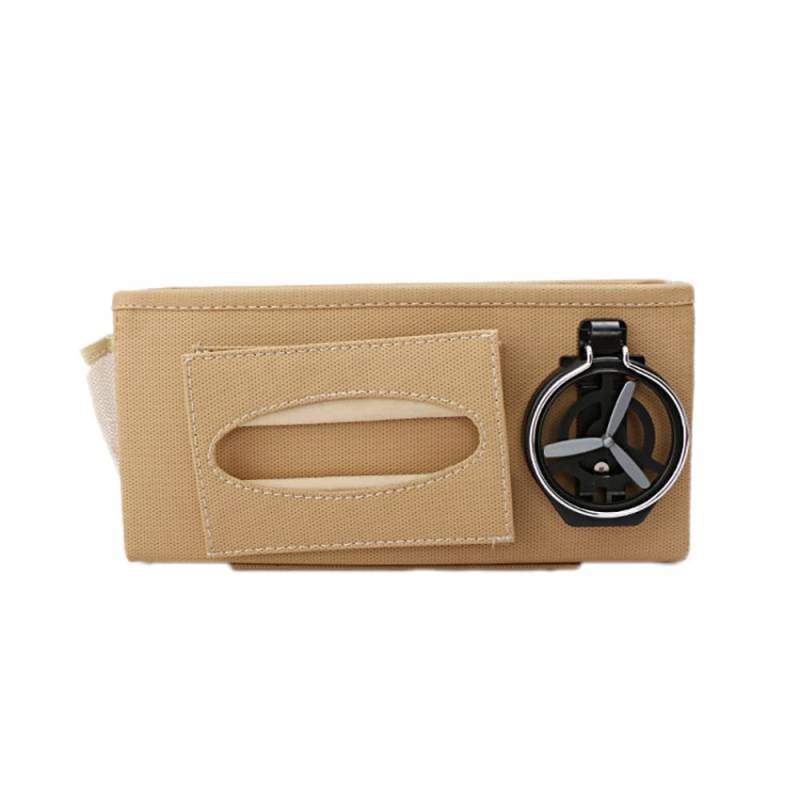 Deswtrer Auto Heck Sitz Organizer Aufbewahrung Tasche HäNgender GeträNke Halter Papier Box Auto Heck Sitz Tasche ZubehöR Beige von Deswtrer