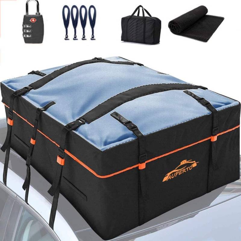 538L Faltbare Auto Dachkoffer Gepäckbox, 19 Kubikfuß Dachkoffer Aufbewahrungsbox Wasserdicht Transporttasche für mehr Stauraum(120x90x50CM) von Devenirriche