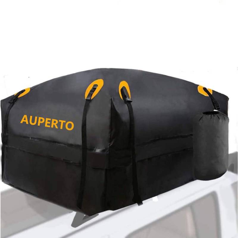 Auto Dachbox, 425L Faltbare Dachtasche Wasserdicht Dachkoffer 15 Kubikfuß Auto Dachbox Tasche Aufbewahrungsbox für Reisen und Gepäcktransport, Autos, SUVs, Schwarz von Devenirriche