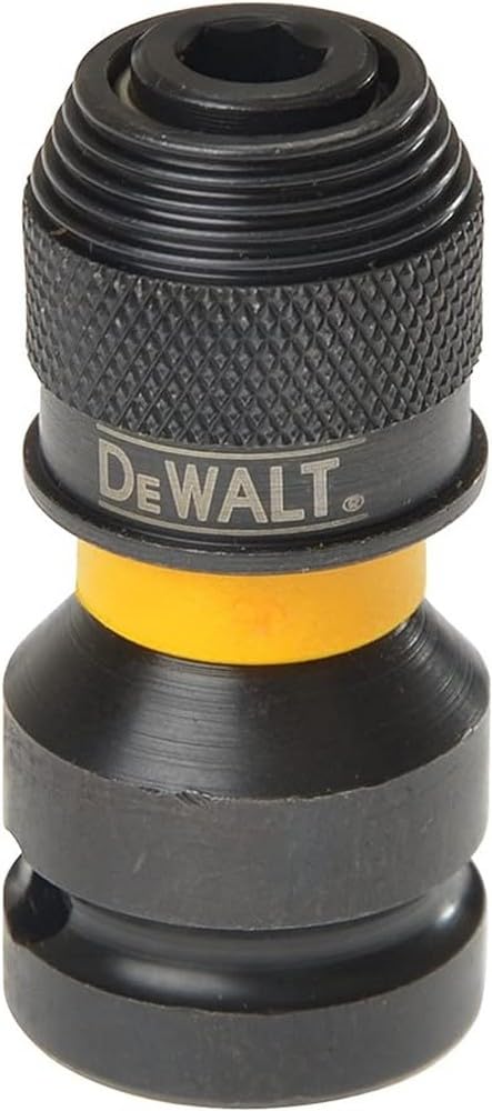 DEWALT Adapter Schlagschrauber 1/2 auf 1/4, Gelb/ Schwarz, 5.1 cm von DEWALT