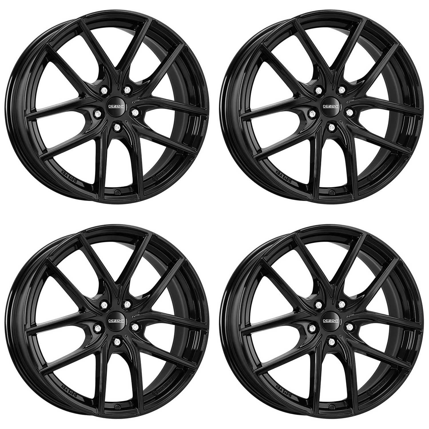 4x Dezent Felgen Alufelgen TO black 7.5Jx17 ET50,50 5x108 kompatibel mit Ford C-Max Focus Kuga Galaxy Mondeo Puma S-Max von Dezent