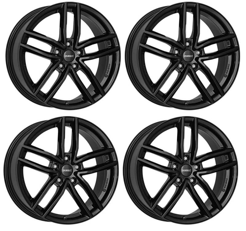 4x Dezent Felgen Alufelgen TR black 7.5Jx18 ET38 5x114,3 kompatibel mit Hyundai Coupe Elantra Grandeur i30 i40 IX20 IX35 Sonata Tucson Ve von Dezent