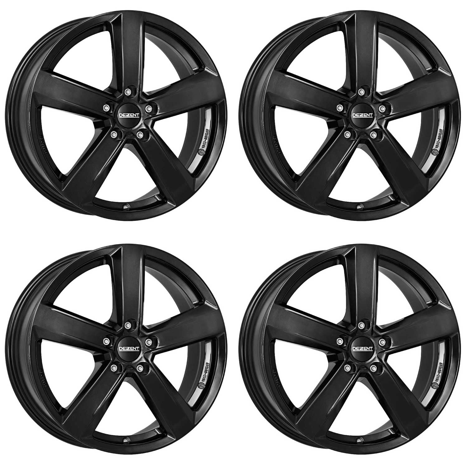 4x Dezent Felgen Alufelgen TU black 6.5Jx16 ET40 5x114,3 kompatibel mit Nissan Almera Tino Juke Leaf Primera Qashqai X-Trail Juke Pulsar von Dezent